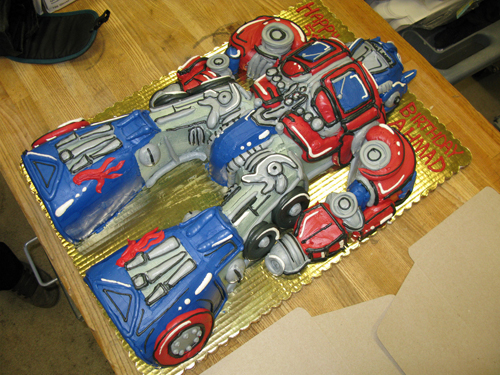 Optimus Prime cake
