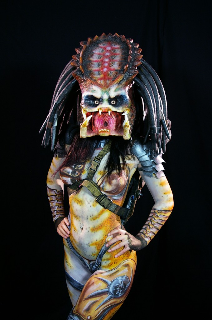 Female Predator Body Paint Cosplay