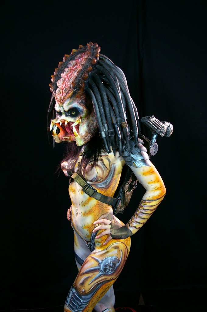 Female Predator Body Paint Cosplay