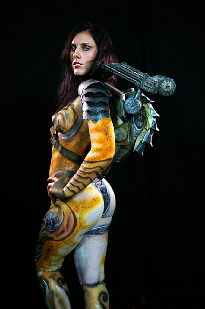 Female Predator Body Paint Cosplay
