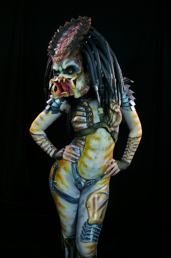 Female Predator Body Paint Cosplay