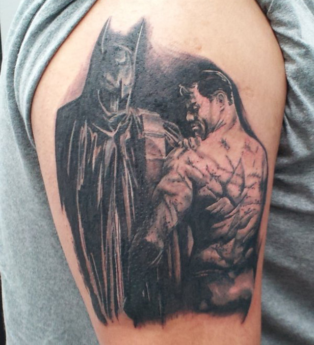 scarred batman tattoo