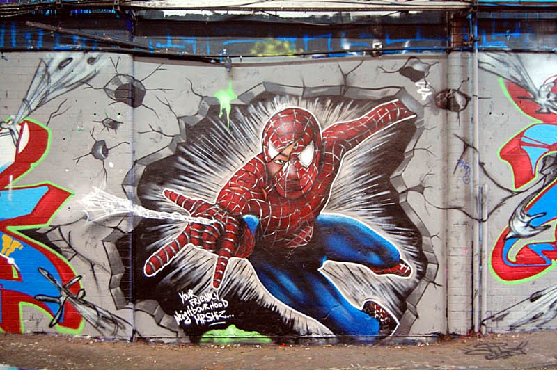 spider-man graffiti