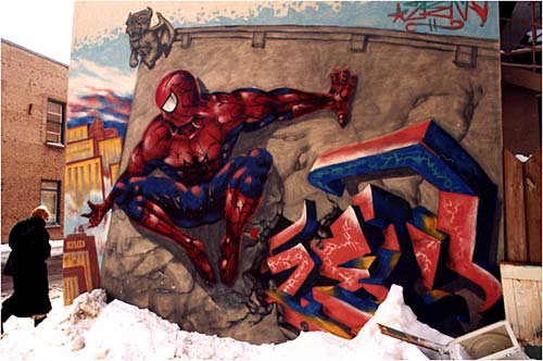 spider-man graffiti
