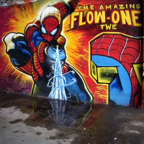 spider-man graffiti
