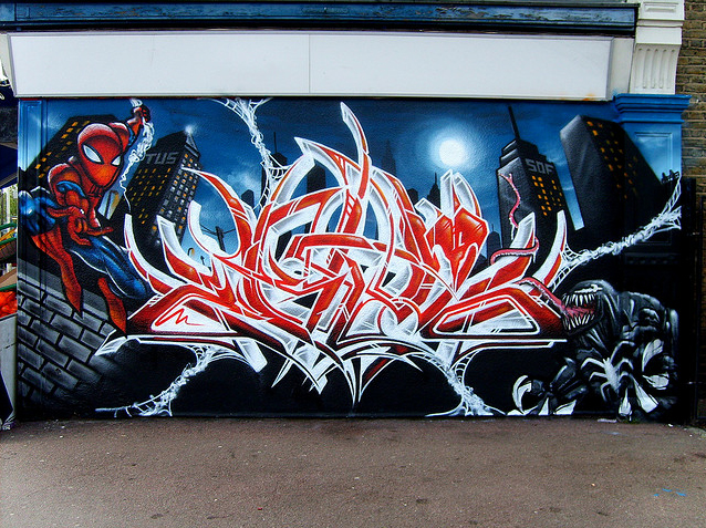 spider-man graffiti