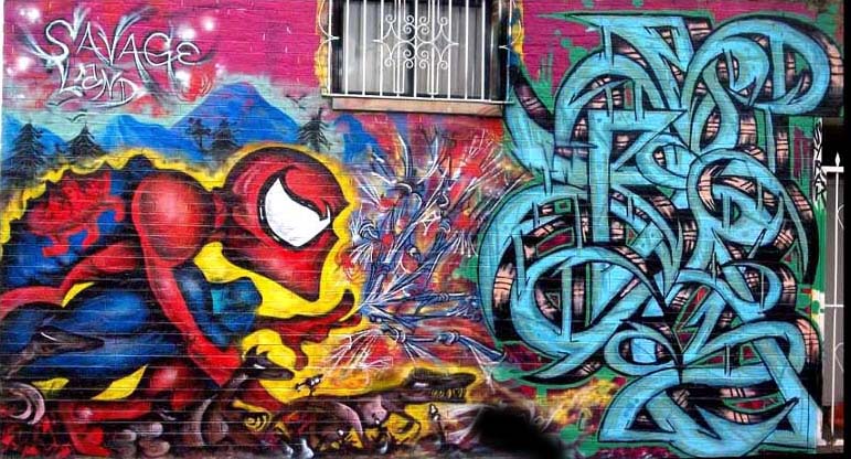 spider-man graffiti