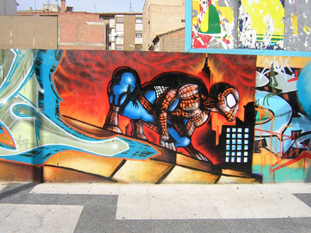 spider-man graffiti