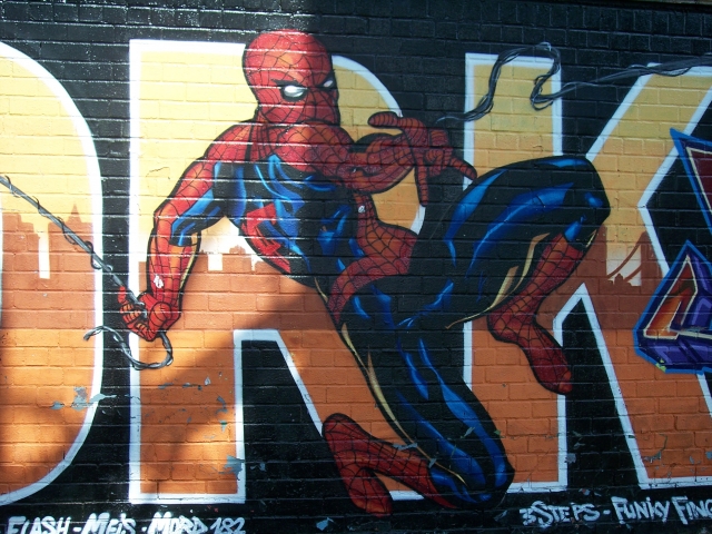 spider-man graffiti