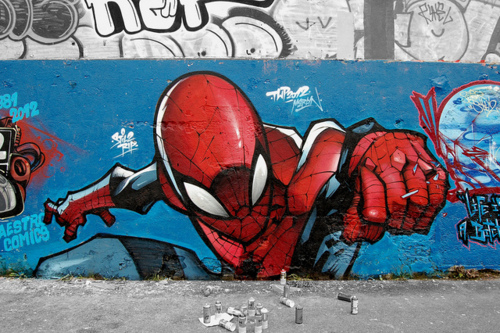 spider-man graffiti