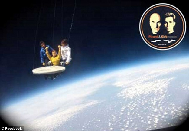 captain kirk pircard go to space