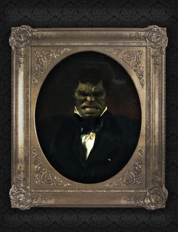 hulk oil painting