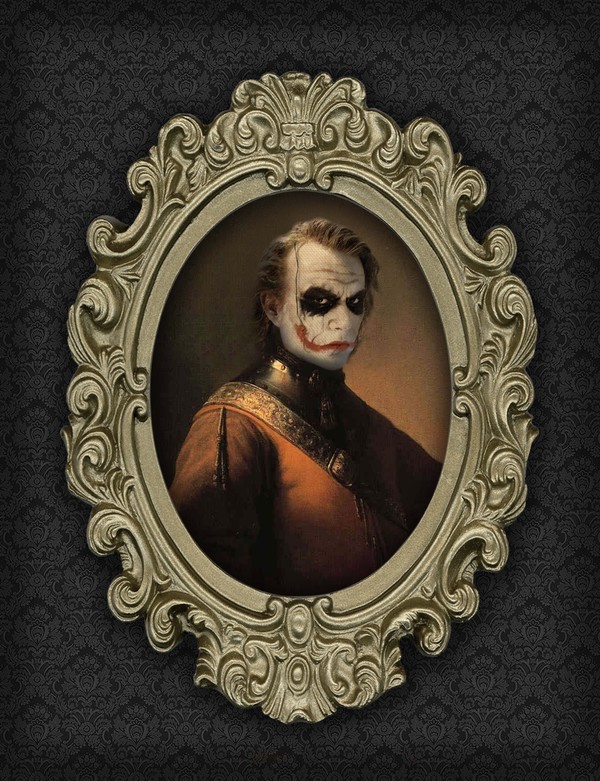 joker oil painting
