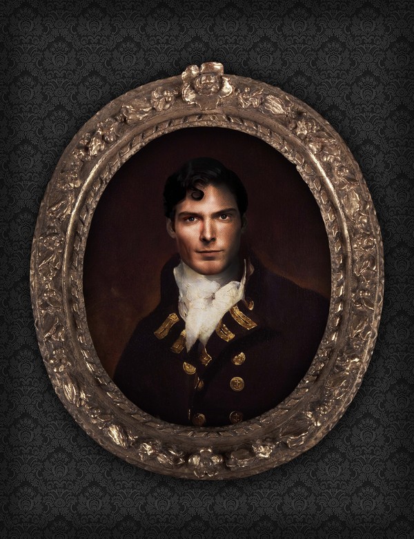 superman oil painting